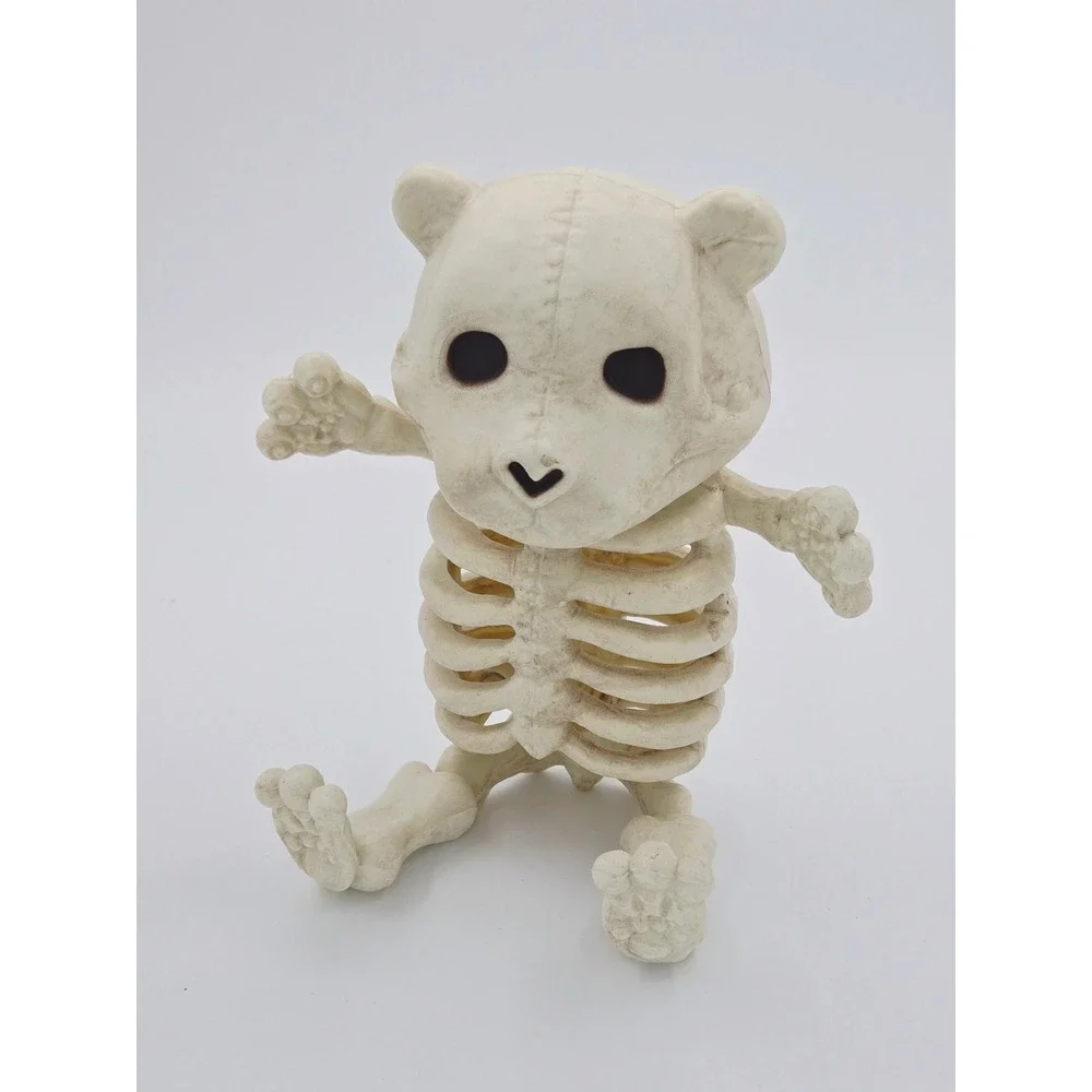 Crazy Bonez Skeleton Teddy Bear Figure Halloween Decor Poseable Bone 5 Inch